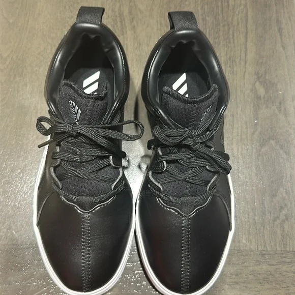adidas | Shoes | Adidas Black And White Edging Golf Shoes Size 3 2 Boys  Wore One Time Only | Poshmark